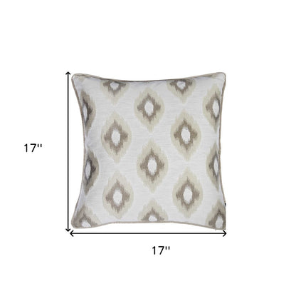 Neutral Browns Ikat Decorative Throw Pillow Cover