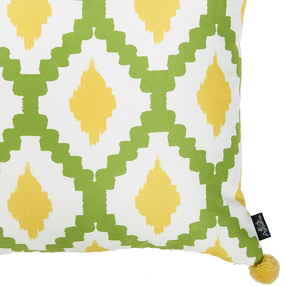 Lemon And Lime Geo Decorative Throw Pillow Cover