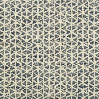 KRAVET DESIGN CHENILLE GEOMETRIC IVORY,BLUE,   - 35594.5.0