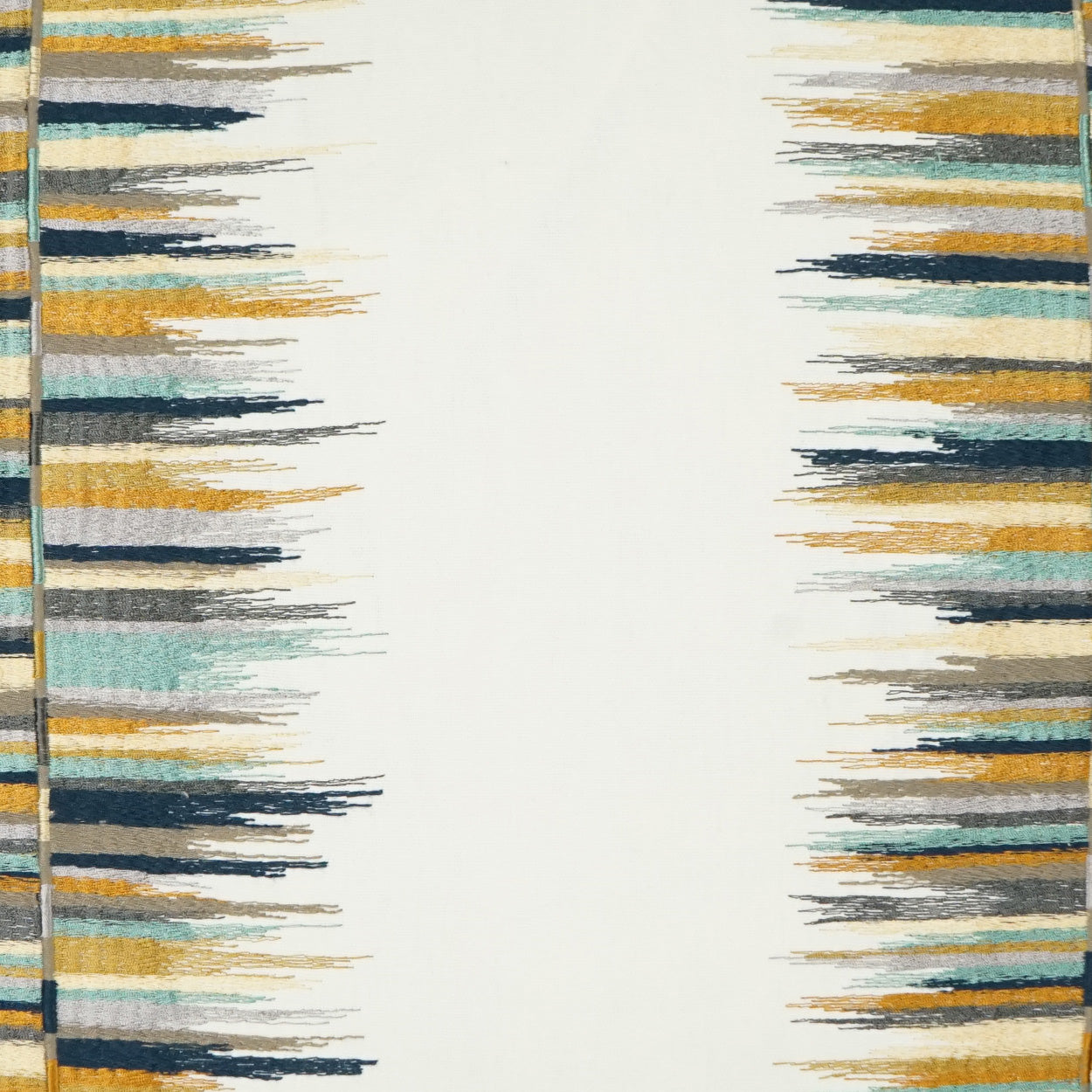 D.V. KAP HOME 3562-A-YARD Fun Fair Fabric - Agate Embroidery, Abstract, Modern  Tan,Taupe, Turquoise,Teal   - Fun Fair