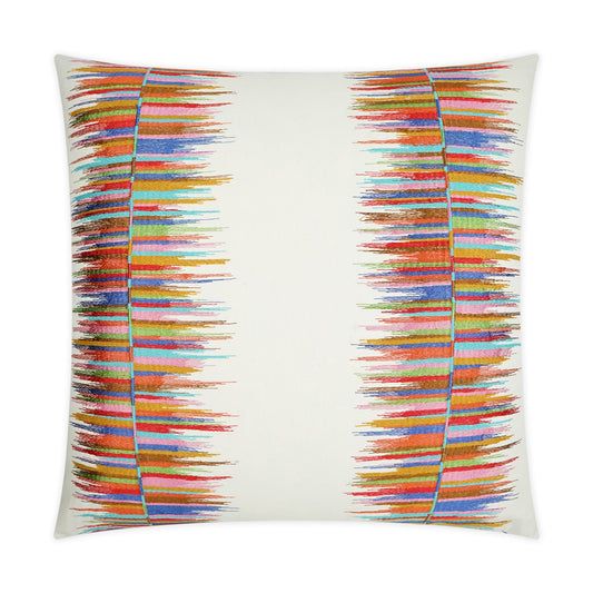 D.V. KAP HOME   24" x 24" Fun Fair Pillow - Fiesta Embroidery, Abstract, Modern    - 3562-F-2424