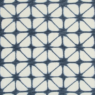 KRAVET DESIGN EMBROIDERY GEOMETRIC BLUE,DARK BLUE,   - 35632.150.0