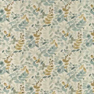 KRAVET DESIGN  BOTANICAL & FLORAL WHITE,TEAL,GOLD   - 35688.135.0