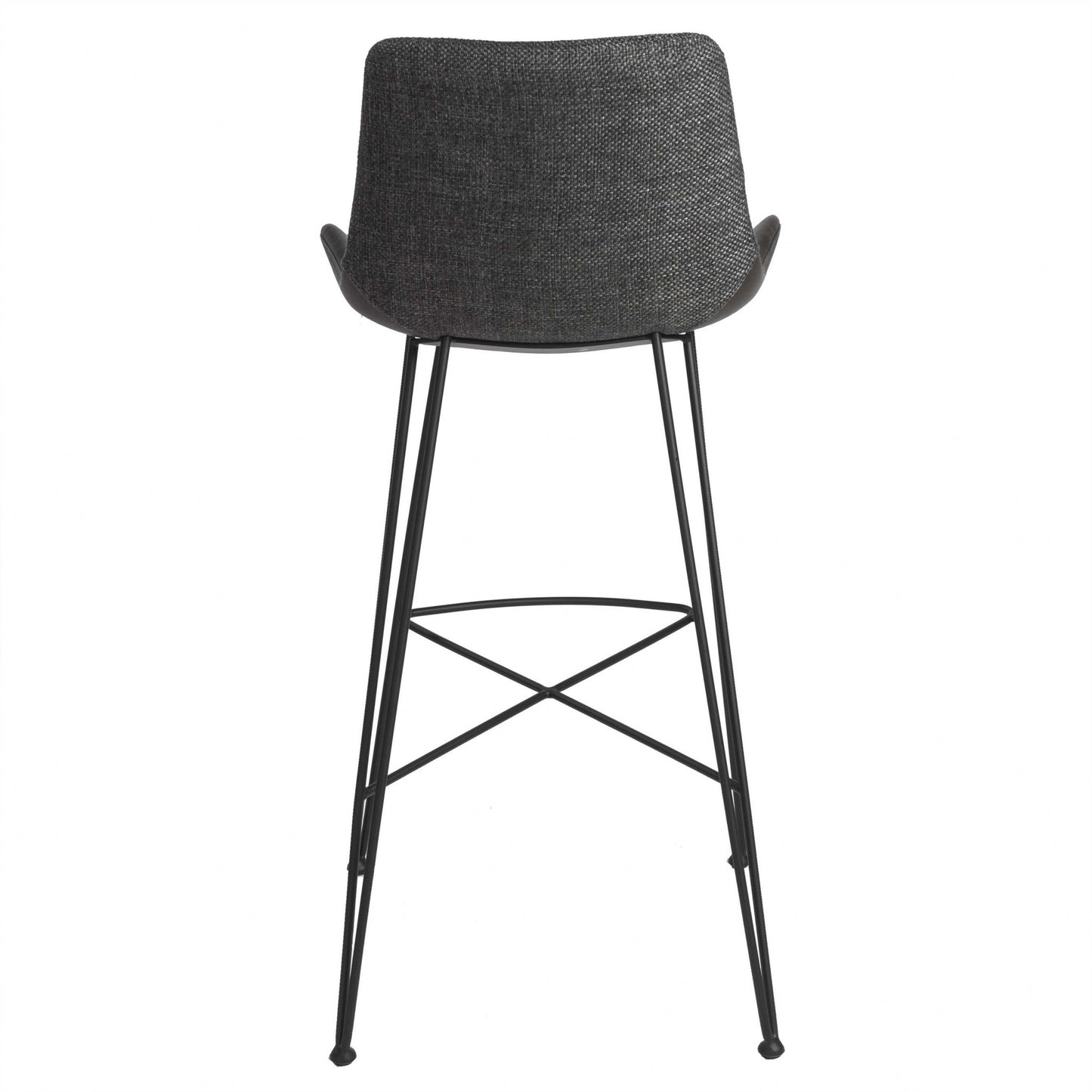 30" Gray Steel Bar Height Bar Chair