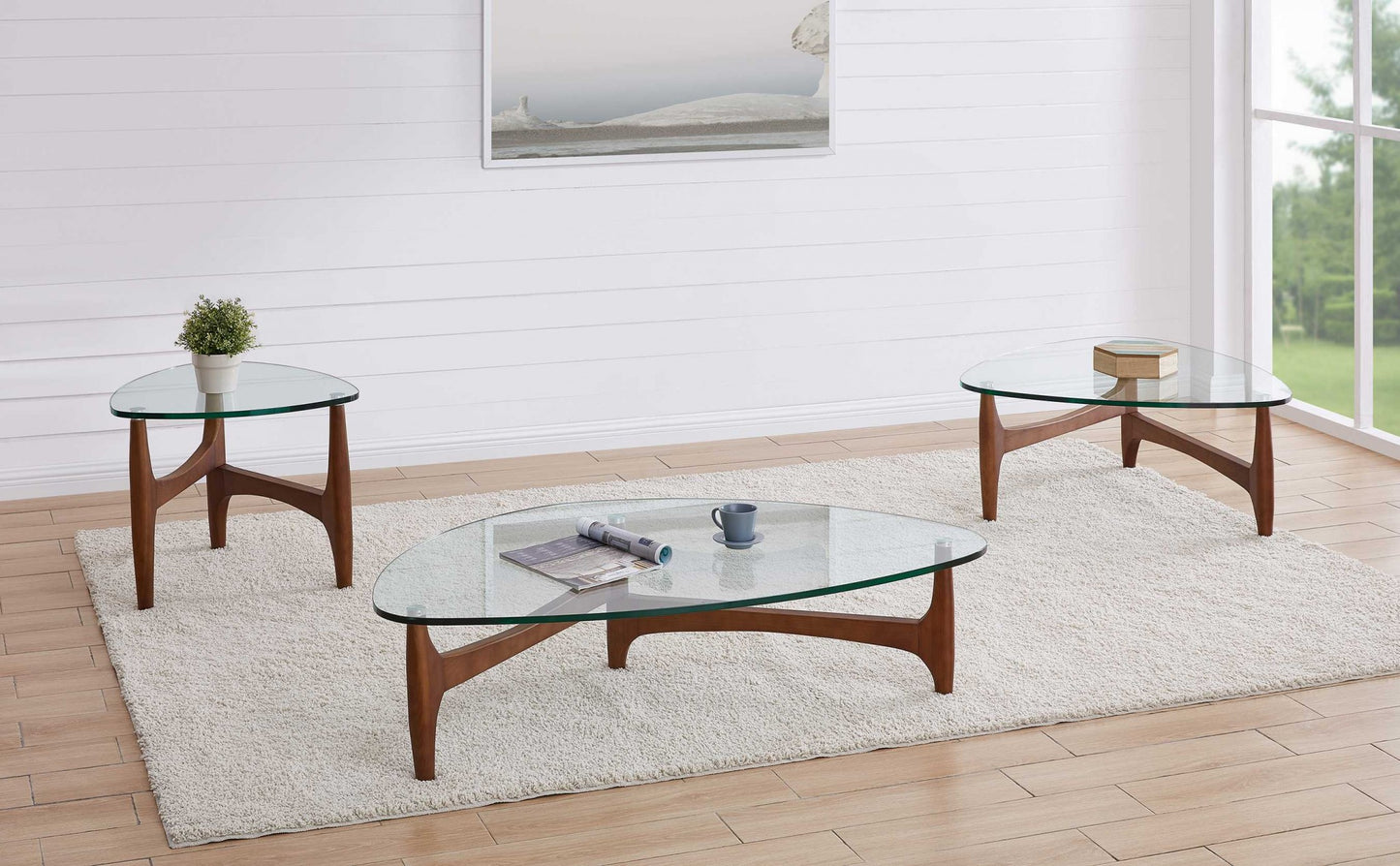 20" Clear Tempered Glass End Table