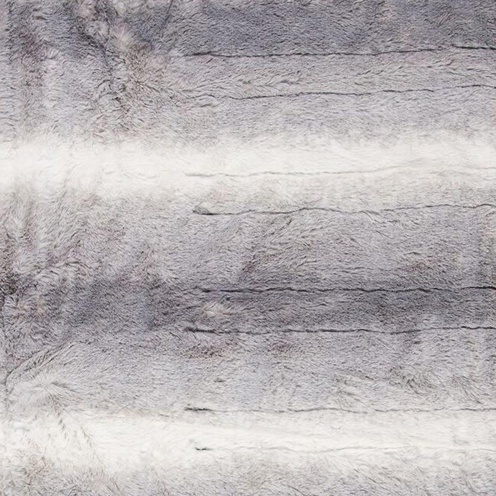 50" X 60" Gray And White Heated Electric Striped Throw Blanket