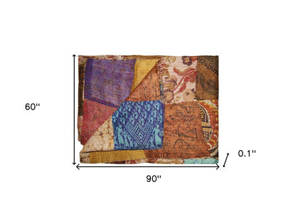 60" X 90" Multicolor Silk - Throw
