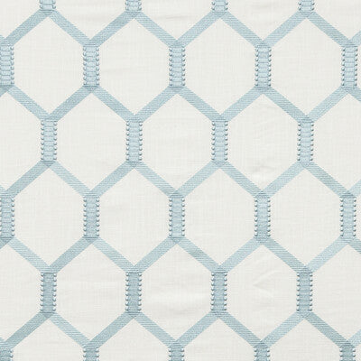 KRAVET BASICS EMBROIDERY GEOMETRIC WHITE,SPA,LIGHT BLUE   - 35789.15.0