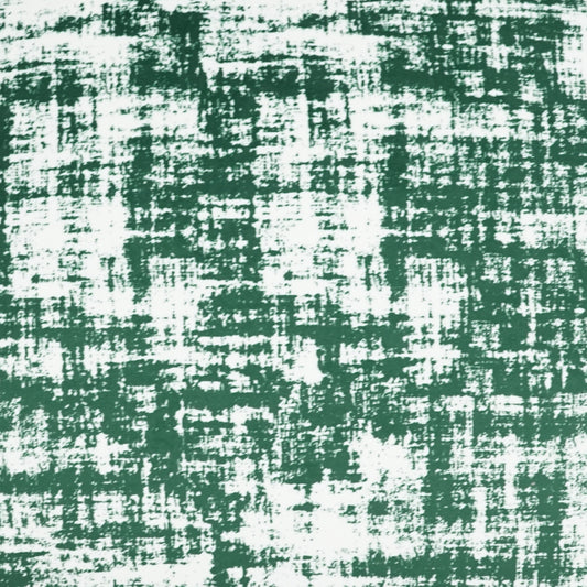 Teal-green & white abstract distressed woven fabric texture; versatile for upholstery or apparel.