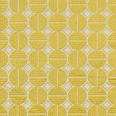 KRAVET BASICS EMBROIDERY GEOMETRIC NEUTRAL,YELLOW,   - 35795.14.0