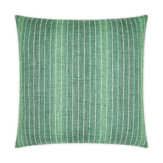 D.V. KAP HOME   24" x 24" Brentwood Pillow - Emerald Stripes, Traditional    - 3580-E-2424