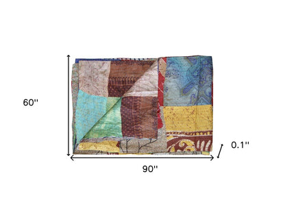 60" X 90" Silk Multicolor Throws