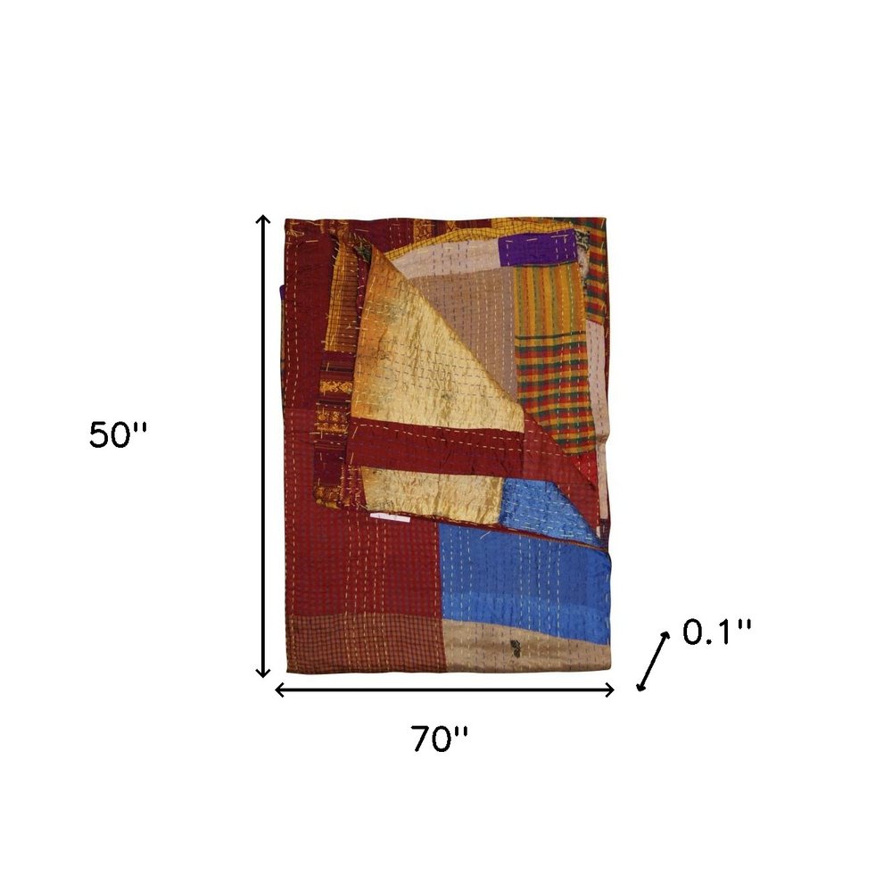 50" X 70" Silk Multicolor Throws