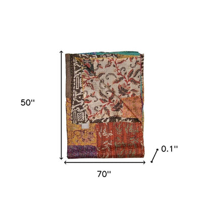 50" X 70" Silk Multicolor Throws