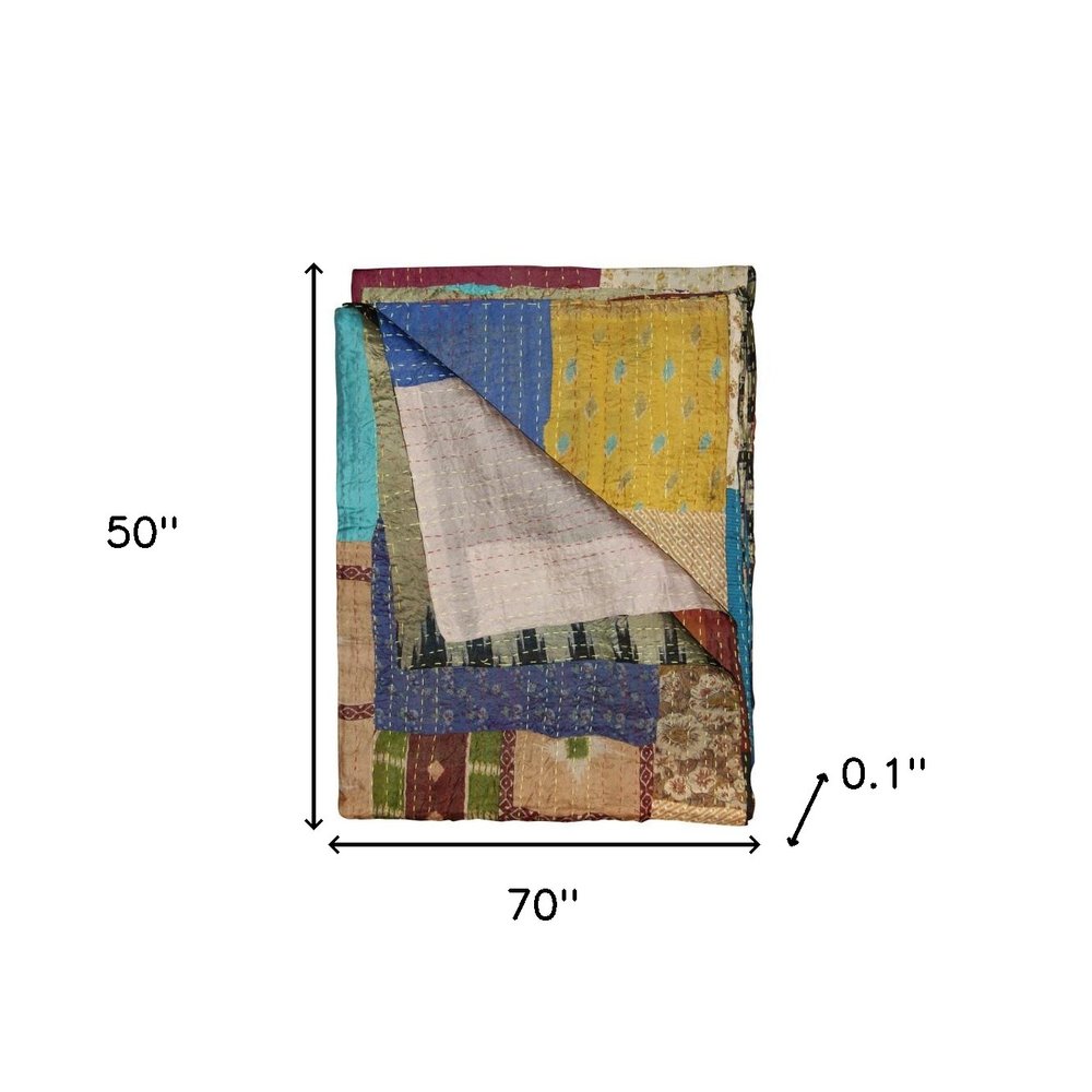 50" X 70" Silk Multicolor Throws