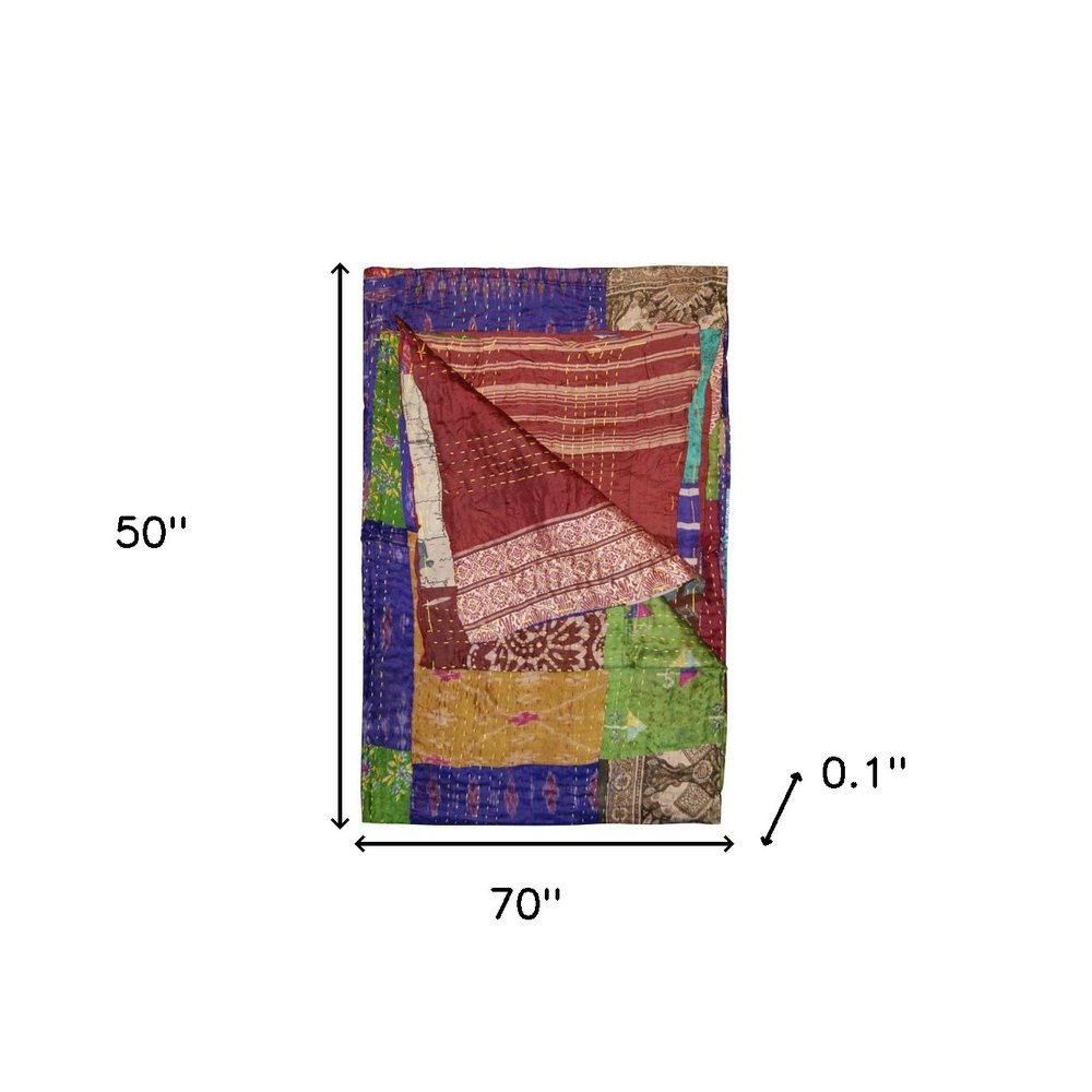 50" X 70" Silk Multicolor Throws
