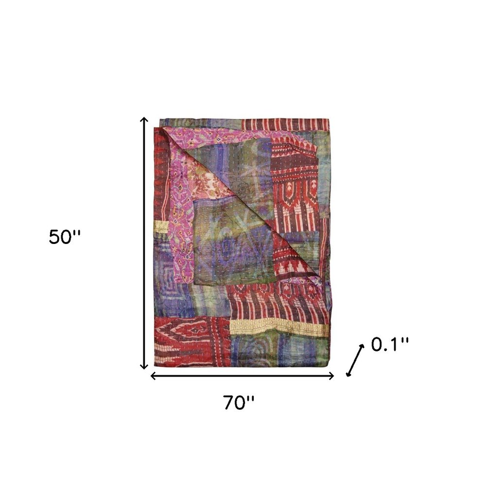 50" X 70" Silk Multicolor Throws