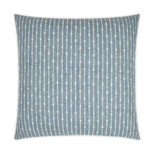 D.V. KAP HOME   24" x 24" Kemp Pillow - Denim Stripes, Farmhouse, Global    - 3581-D-2424