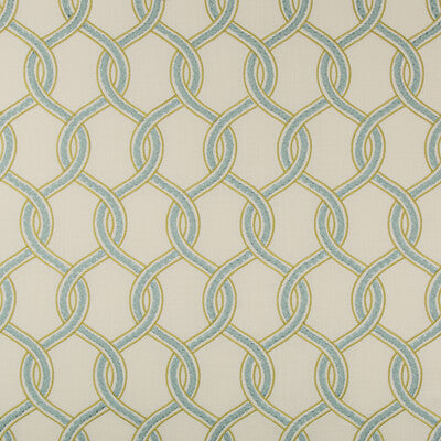 KRAVET BASICS EMBROIDERY GEOMETRIC IVORY,CHARTREUSE,SPA   - 35810.315.0