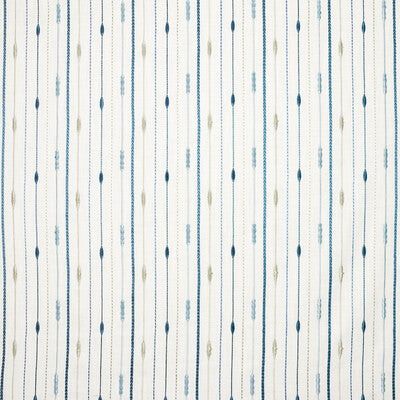 KRAVET BASICS EMBROIDERY STRIPES WHITE,BLUE,BEIGE   - 35811.15.0