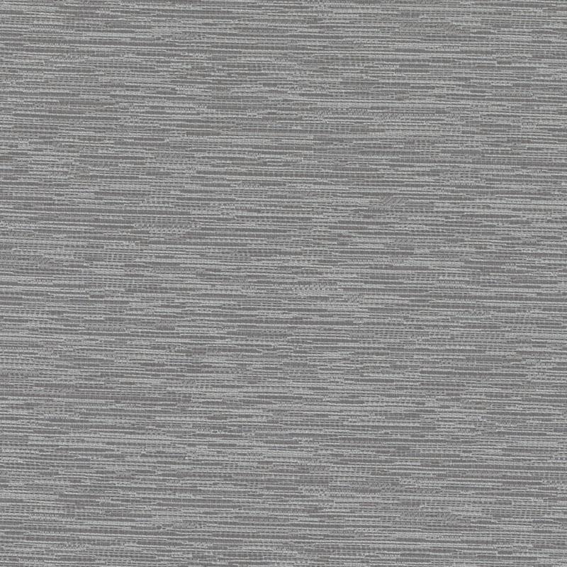 Gray fabric swatch with subtle horizontal stripes, suitable for upholstery.