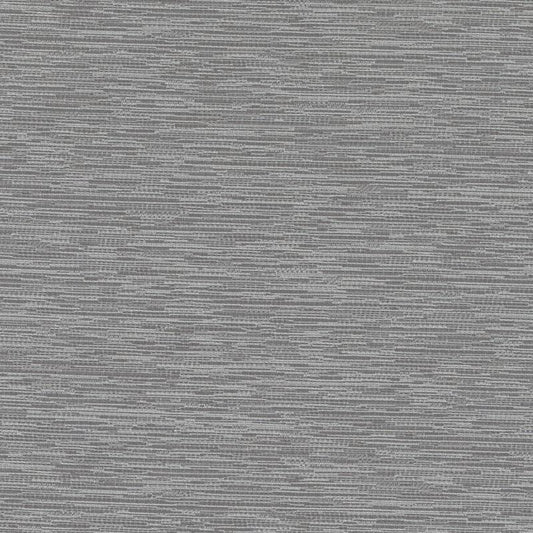 Gray fabric swatch with subtle horizontal stripes, suitable for upholstery.