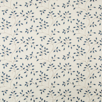 KRAVET BASICS EMBROIDERY BOTANICAL & FLORAL WHITE,BLUE,   - 35813.5.0