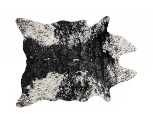 S&P Black White Animal Print Area Rug