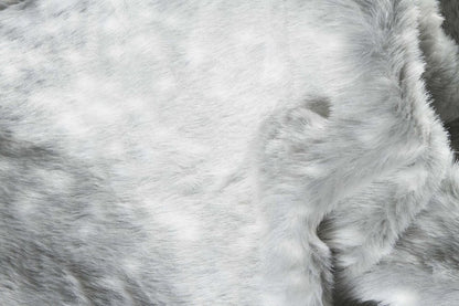 4' X 5' Gray Faux Fur Washable Area Rug