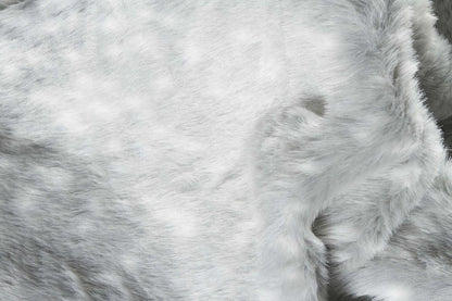5' X 8' Gray Faux Fur Washable Area Rug
