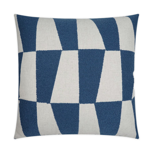 D.V. KAP HOME   24" x 24" Bayview Pillow - Cobalt Geometric, Modern    - 3582-C-2424