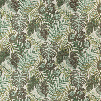 KRAVET DESIGN INDOOR / OUTDOOR BOTANICAL & FLORAL TEAL,BROWN,   - 35824.35.0