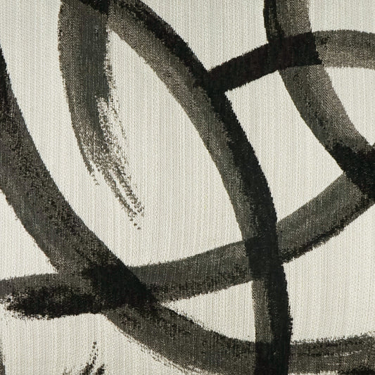 D.V. KAP HOME 3584-Z-YARD Enso Fabric - Zinc Abstract, Modern  Black, Grey   - Enso