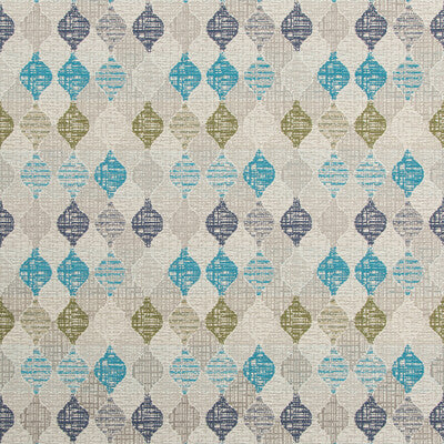 KRAVET CONTRACT CRYPTON GEOMETRIC INDIGO,GREY,TURQUOISE   - 35864.521.0