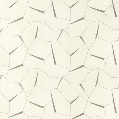 KRAVET COUTURE EMBROIDERY GEOMETRIC IVORY,LIGHT GREY,   - 35878.11.0