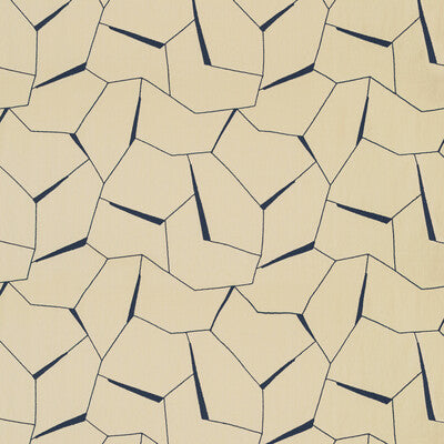 KRAVET COUTURE EMBROIDERY GEOMETRIC BEIGE,INDIGO,   - 35878.516.0