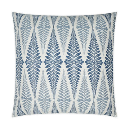 D.V. KAP HOME   24" x 24" Jantar Pillow - Indigo Floral, Transitional    - 3588-I-2424