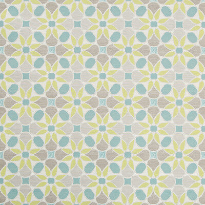 KRAVET CONTRACT CRYPTON GEOMETRIC TURQUOISE,GREEN,GREY   - 35882.313.0