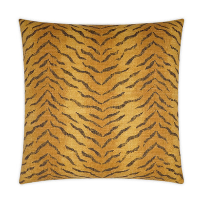 D.V. KAP HOME   24" x 24" Ruolan Pillow - Saffron Animal    - 3589-S-2424