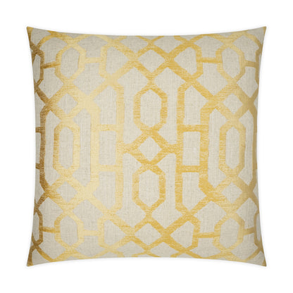 D.V. KAP HOME   24" x 24" Portico Pillow - Gold Global, Geometric    - 3593-G-2424