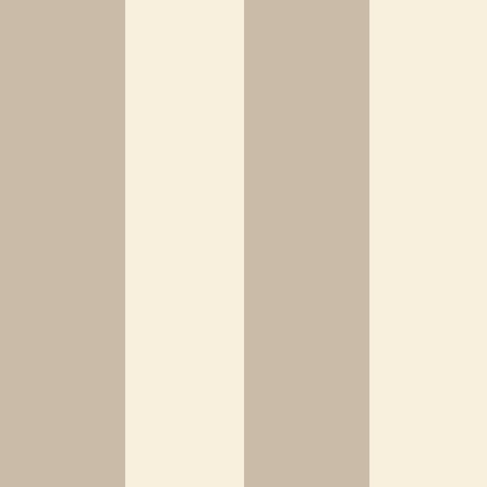 Vertical striped wallcovering in warm beige, taupe and cream; textured surface for decor