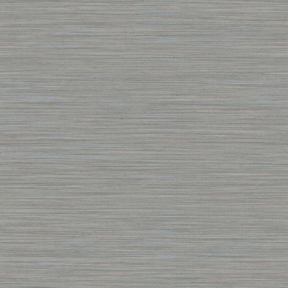 Blue and beige textured wallcovering with a horizontal texture.