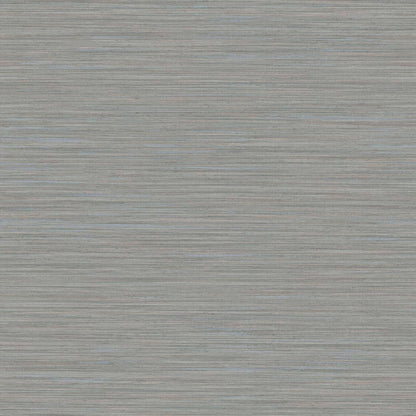 Blue and beige textured wallcovering with a horizontal texture.