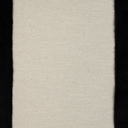 D.V. KAP HOME   24" x 24" Courchevel Pillow - Black Faux Fur, Transitional    - 3598-B-2424