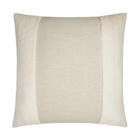 D.V. KAP HOME   24" x 24" Courchevel Pillow - Cream Faux Fur, Transitional    - 3598-C-2424