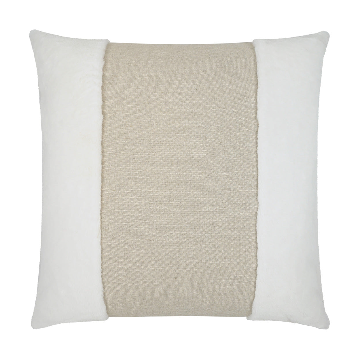 D.V. KAP HOME   24" x 24" Courchevel Pillow - Swan Faux Fur, Transitional    - 3598-S-2424