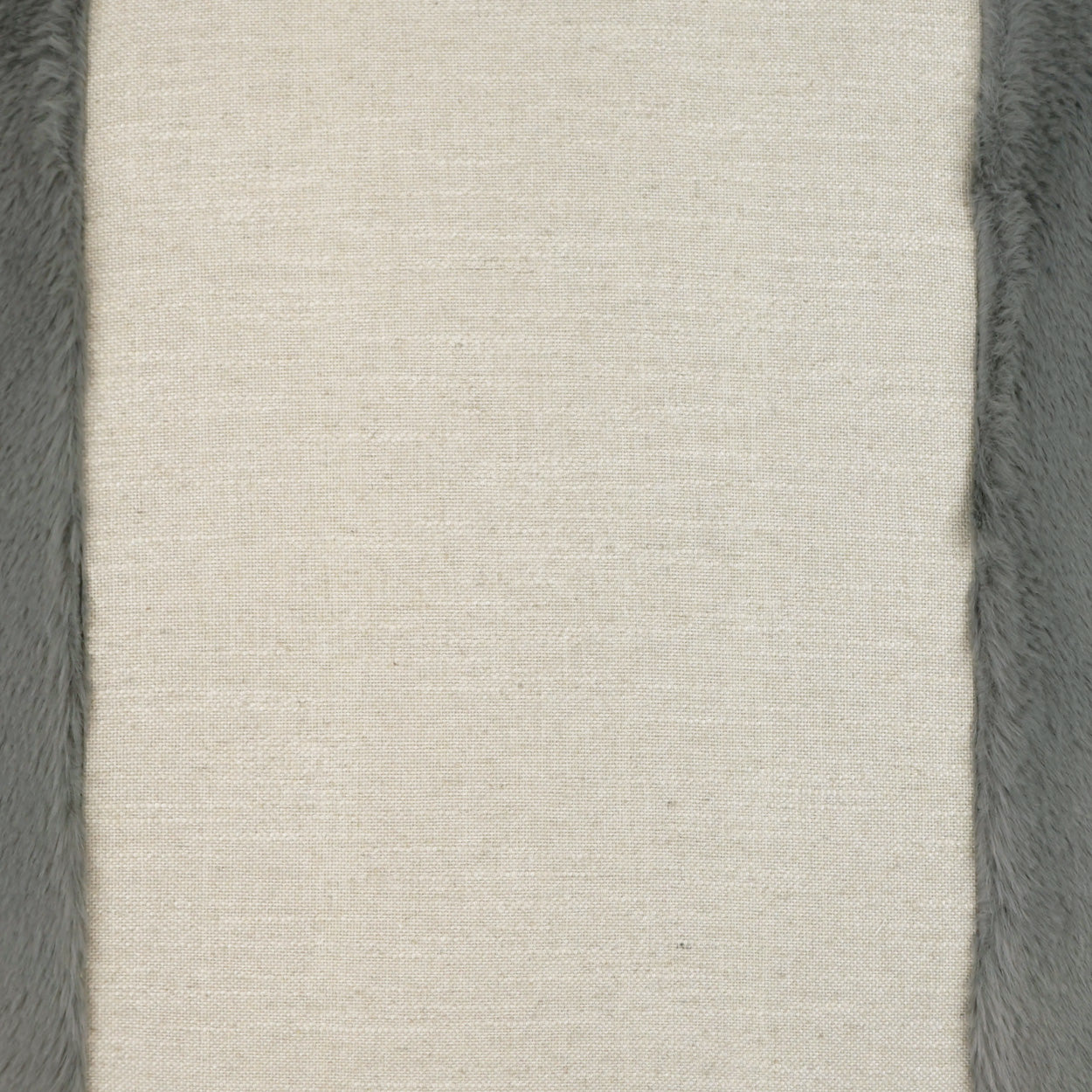 D.V. KAP HOME   24" x 24" Courchevel Pillow - Steel Faux Fur, Transitional    - 3598-ST-2424