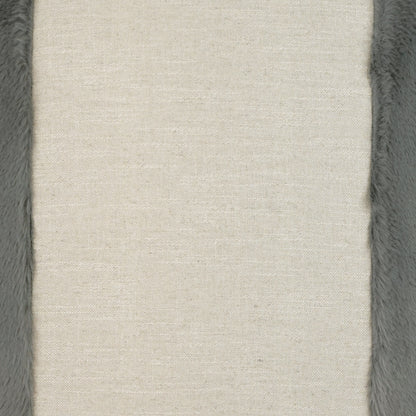 D.V. KAP HOME   24" x 24" Courchevel Pillow - Steel Faux Fur, Transitional    - 3598-ST-2424