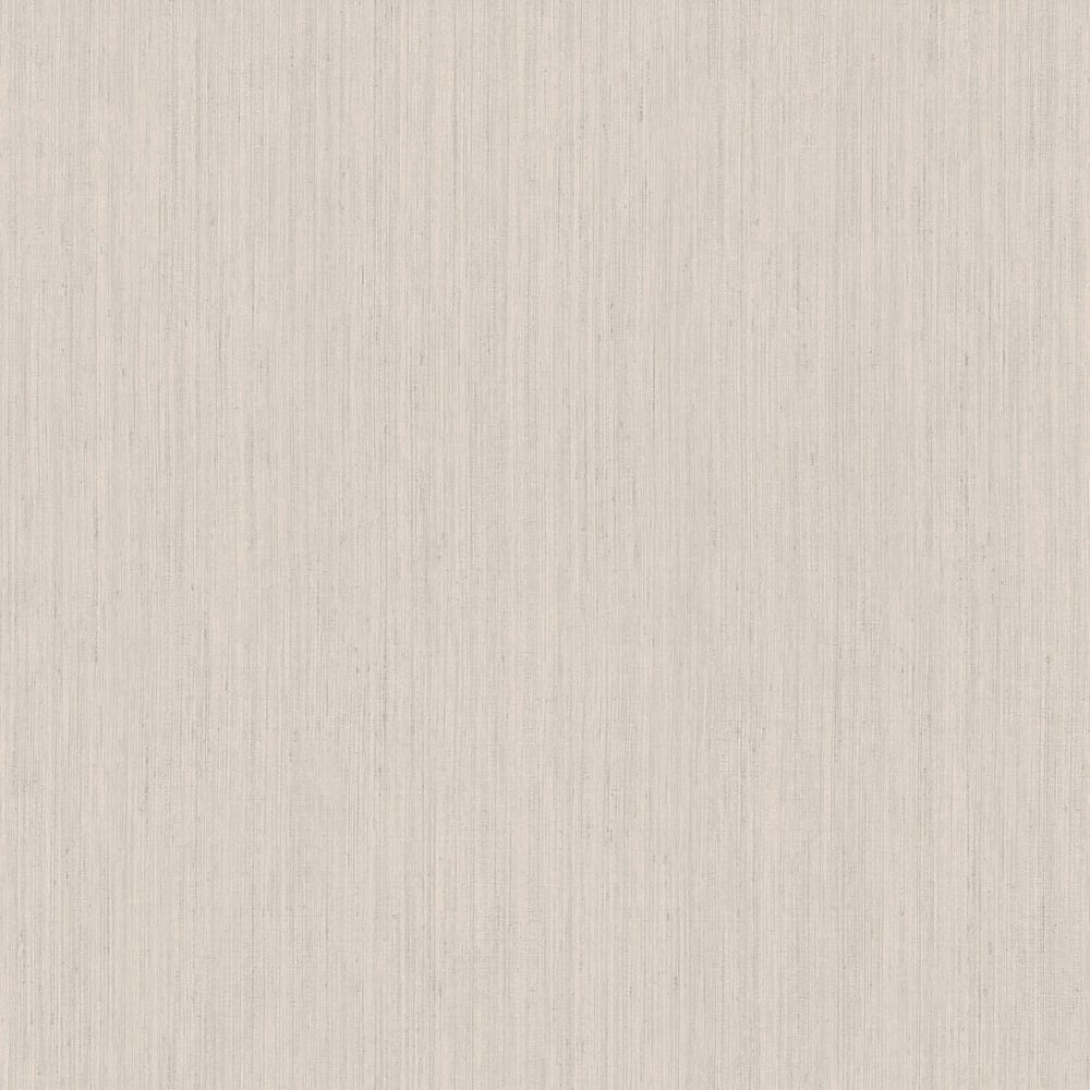 Cream linen fabric texture close-up with subtle vertical weave in neutral beige.