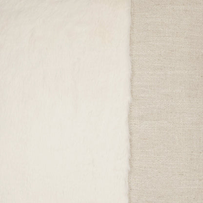 D.V. KAP HOME   24" x 24" St. Moritz Pillow - Cream Faux Fur, Transitional    - 3599-C-2424